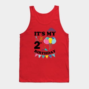 Kids It's My 2nd Birthday Celebrating two Years Tank Top